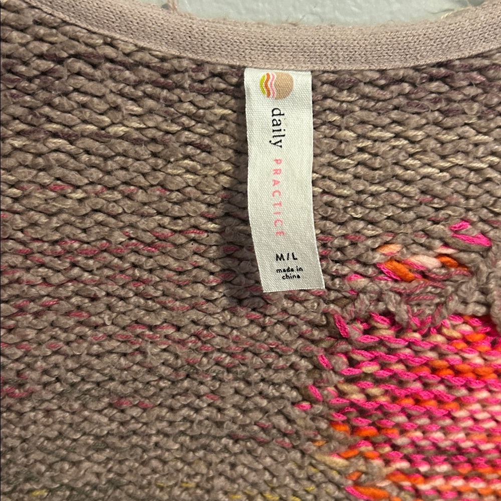 Daily Practice by Anthropologie Heart Cardigan size M/L - Picture 6 of 9